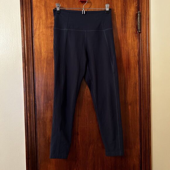 Girlfriend Collective Leggings Midnight Navy Blue Small 7/8 High Rise Stretch - Picture 3 of 8
